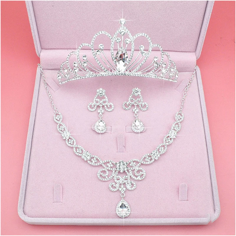 Set di corone per copricapo da sposa Itacazzo, diademi nuziali classici da donna color argento