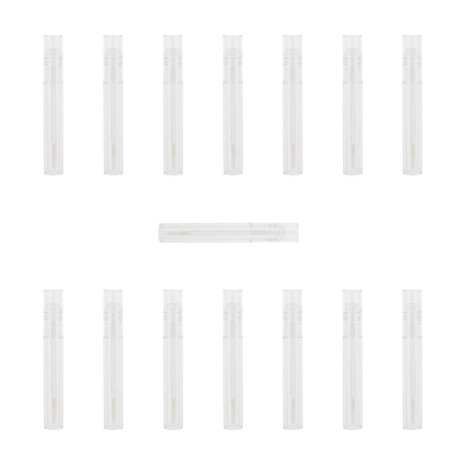 

15Pcs Lip Gloss Tubes Small Transparent Empty Lip Balm Bottles Portable Lipstick Container for Sample Mixing Use