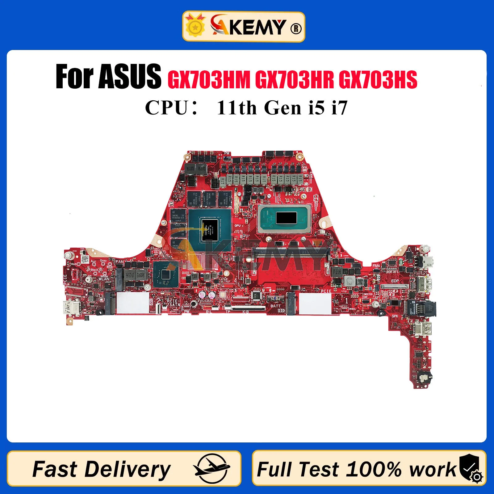 

GX703HS Laptop Motherboard For ASUS ROG Zephyrus S GX703 GX703HM GX703HR GX703HS Mainboard With 11th Gen i5 i7 100% tests OK stk