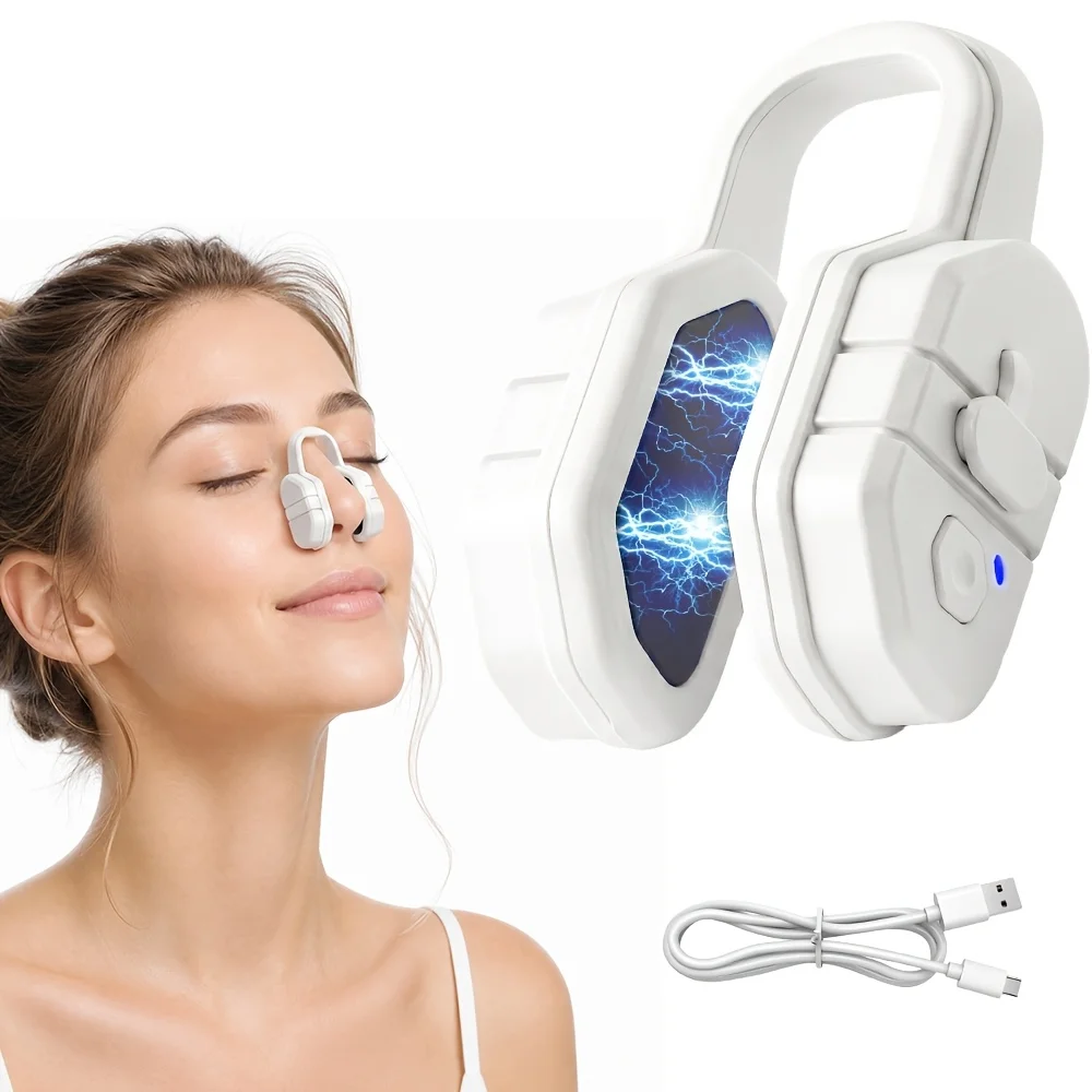 Smart EMS Nose Shaper Lifter Clip Electric Nasal Bridge Straightener Massager Soft Silicone Nose Up Lifting Slimming Device