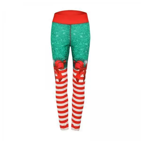 2x Women's High Waisted Workout Seamless Leggings Christmas Leggings Yoga Pants