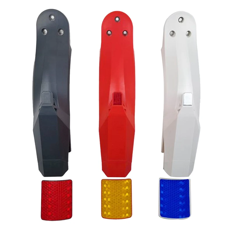 Scooter Fenders Rear Replacement Parts Accessories With License Plate Flap For Xiaomi Electric Scooters, PRO 2 Red