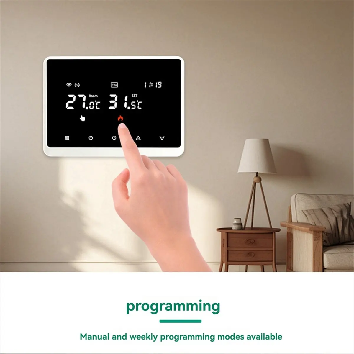 Y32A منظم حرارة واي فاي ذكي، وحدة تحكم في درجة الحرارة اللاسلكية من تويا لتسخين مياه غلاية الغاز، تعمل مع التحكم المنزلي