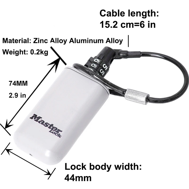 Mini Key Safe Box Outdoor Backpack Hanging Metal Hidden Password Lock Zinc alloy Fixed Code Lock Portable Key Storage Box