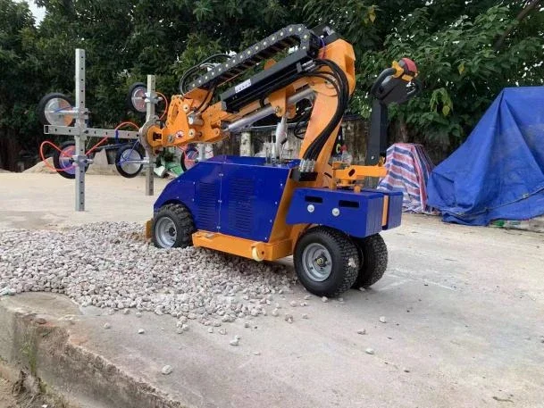 Fornecimento de fábrica de vidro de bilhões, guindaste hidráulico móvel, levantador de vácuo com ventosas a vácuo para instalação de cortina de vidro