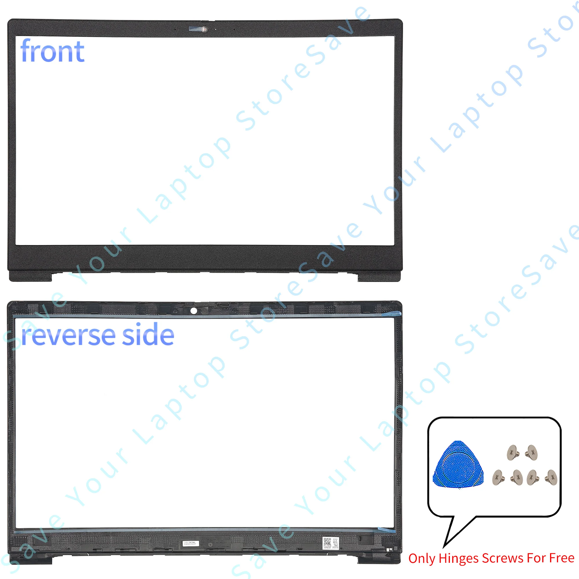 Imagem -03 - Tampa Traseira Moldura Palmrest Dobradiça de Caixa Inferior para Lenovo Ideapad 15s 2023 15itl05 15ada05 315 3-15are05 15iml05 15iil05 Novo