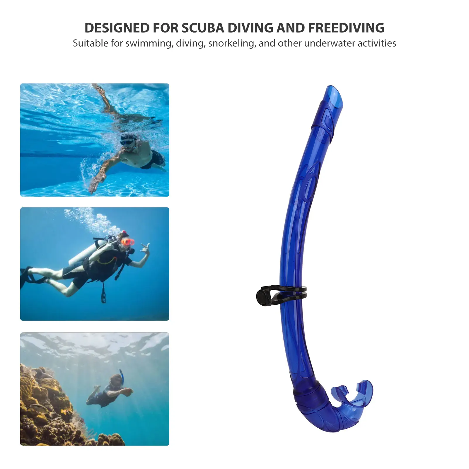 Nieuwe Duiksnorkel Pvc Easy Breath Snorkel Snorkelbuis Met Comfortabel Mondstuk Voor Gratis Duikuitrusting