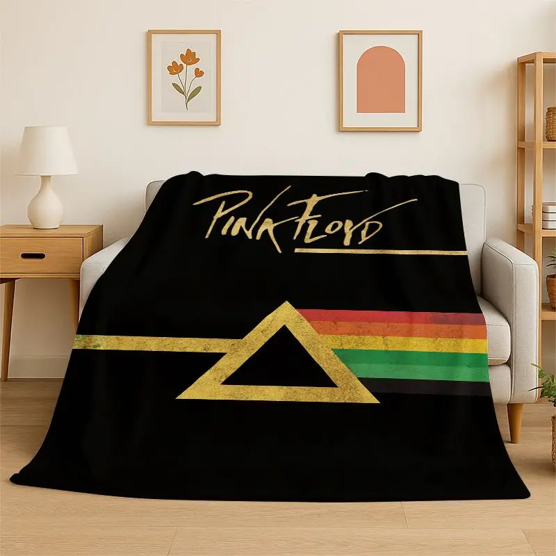 Music Pink F-Floyd Rock Band Soft Flannel Throw Blanket,Warm Cozy Blanket for Bed,Couch,Sofa,Bedroom,Living Room,Travel,Camping