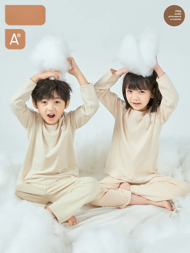 euv-baby-boys-girls-cotton-pajamas-summer-lightweight-breathable-air-conditioning-home-clothes-long-sleeve-round-neck-soft-co