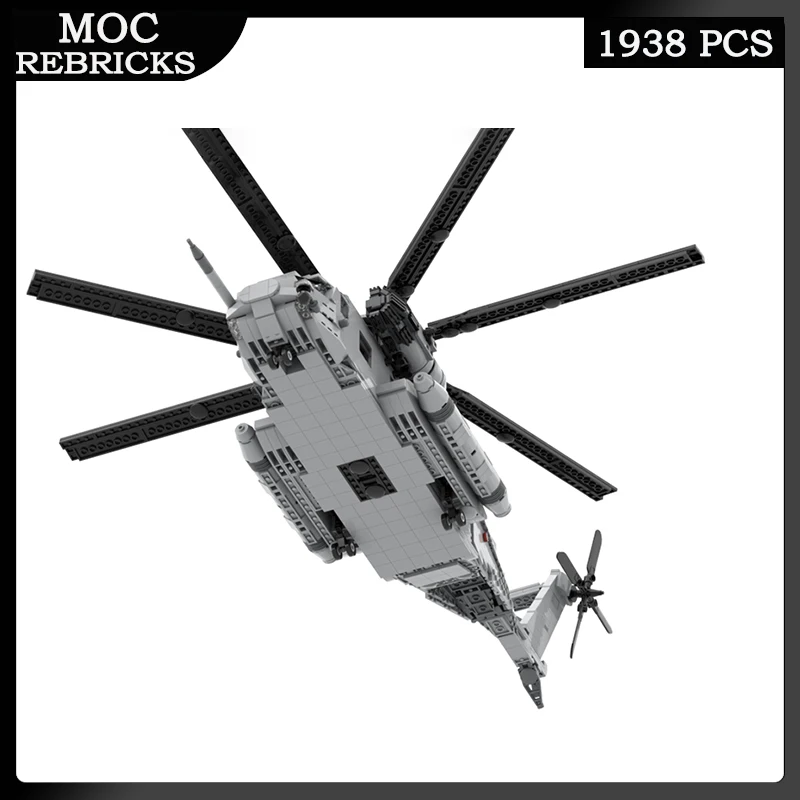 Military Weapons US CH-53 Super Stallion Transport Helicopters MOC Building Block Brick Toy DIY Assemble Model Boy Birthday Gift