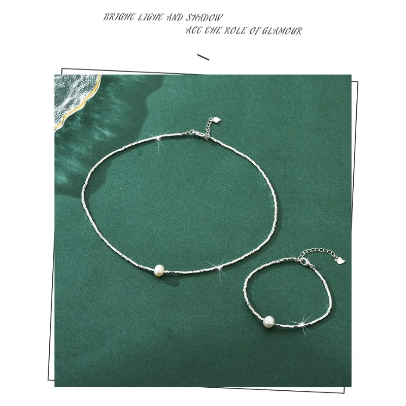 

Ожерелье из модных женских модных аксессуаров 2025 года, цепочка на ключицу, ожерелье из пресноводной воды