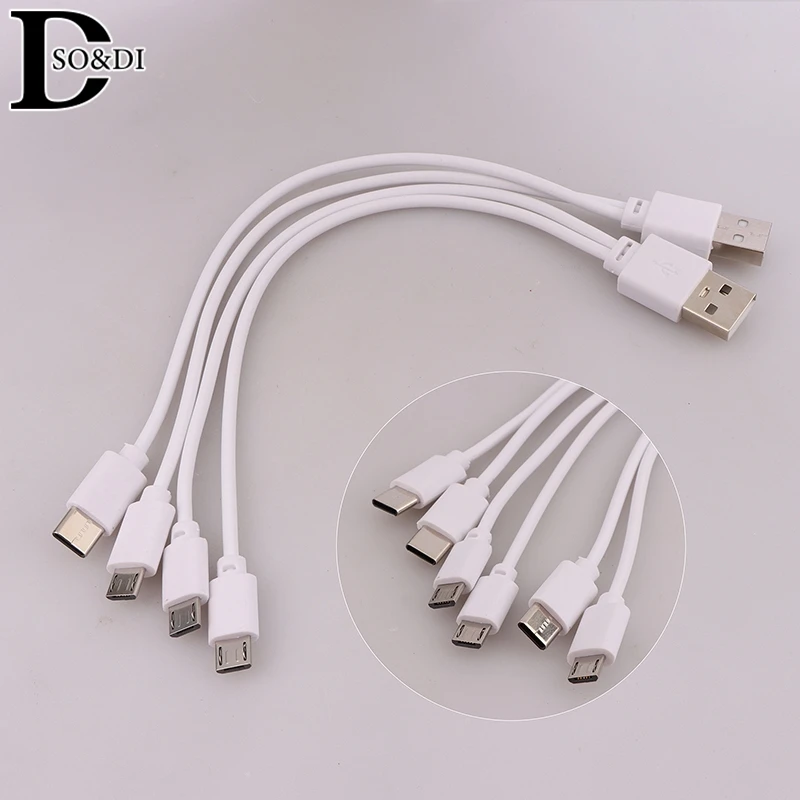 2 In 1 USB maschio a 2x Micro Y Splitter cavo di ricarica per trasferimento dati USB2.0 per smartphone Android Tablet Dual Micro USB