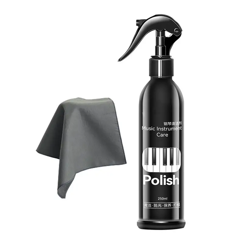 Piano Cleaning Kit Multipurpose Powerful Care Kit 250ml Portable Piano Polish Supplies Piano Shine Polish & Cleaner For Improves