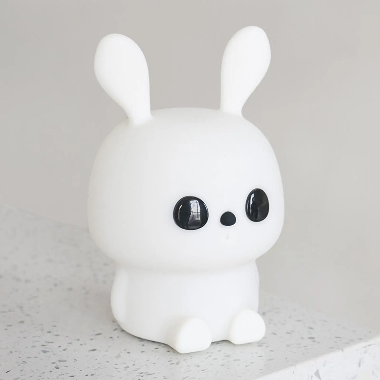 Night Light Girls Silicone Bunny Cute Lamp Desk Animal Nightlight Color Changing