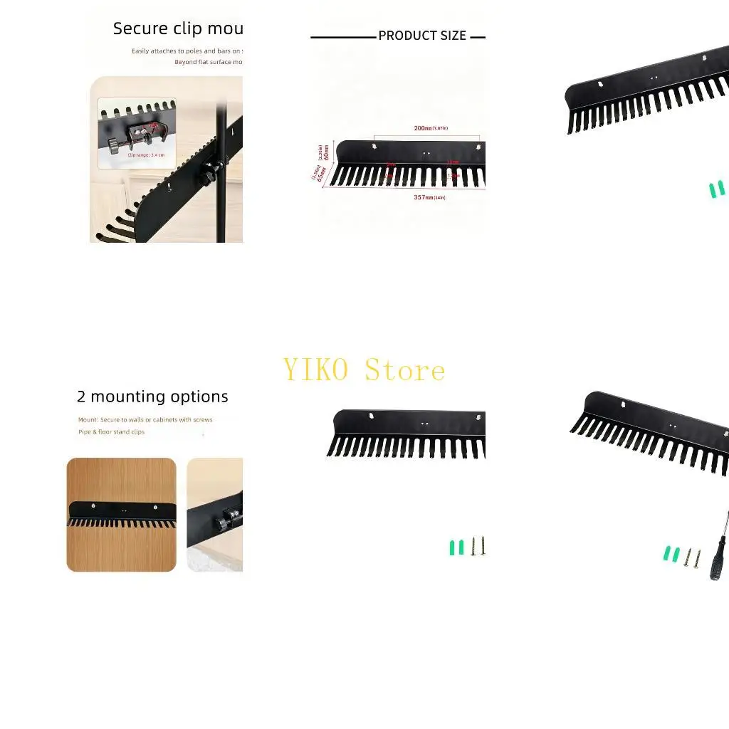 K32C Cable Holder 20-Slot Wall-Mounted Cable Organiser With Thick Material And No Damage To Wire Protections