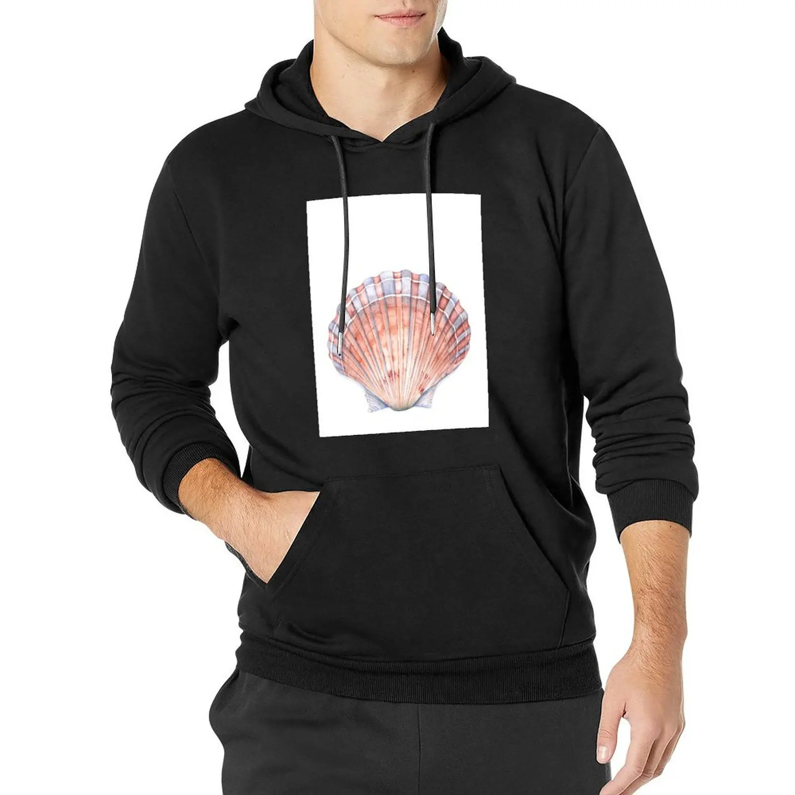 Seashell Pullover Hoodie japoński styl męska jesienna odzież męska oversize bluza z kapturem