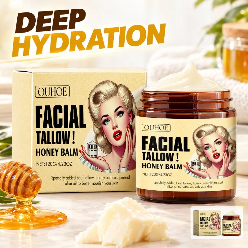 Tallow Honey Body Balm Moisturize Whole Skin Daily Nourish Full Body Epidermis Cream Soften Dry Cutis for Ordinary Dermal