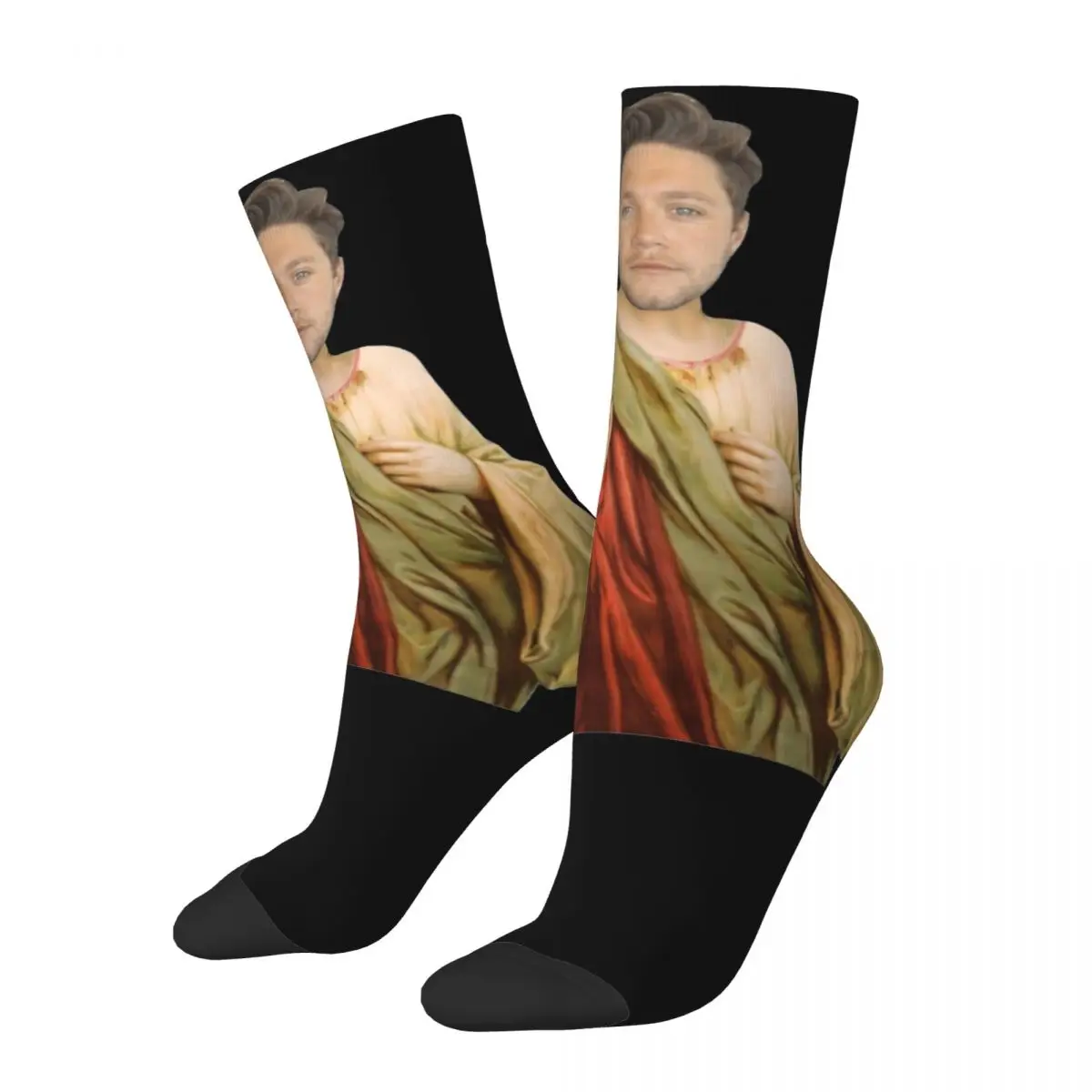 Funny Niall Horan Meme Merch Socks Compression Jesus High Quality Middle Tube Socks Super Soft for Men's Present