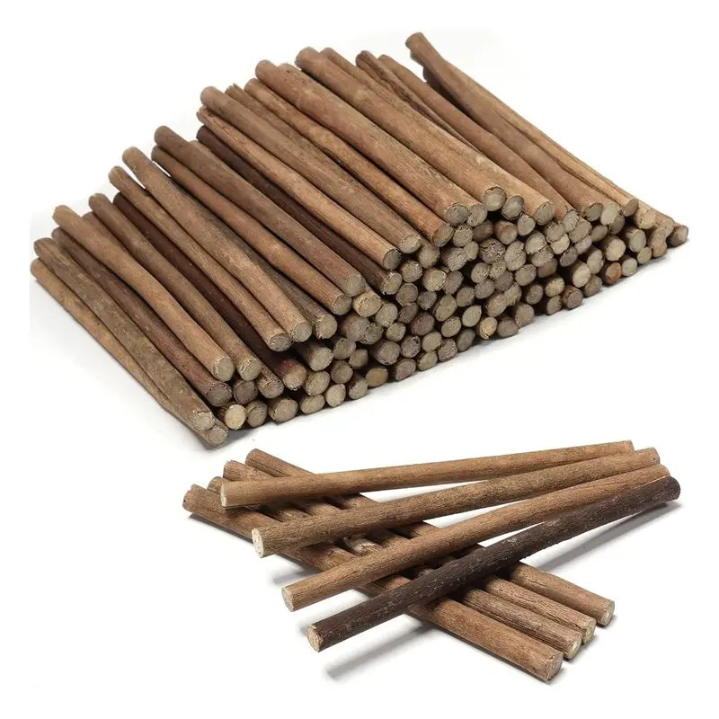 

AEE4-120Pcs Craft Sticks, 6 Inch Long Wood Sticks For Crafts, Twigs Sticks Wood Logs For Decoration, DIY Crafts Photo Props