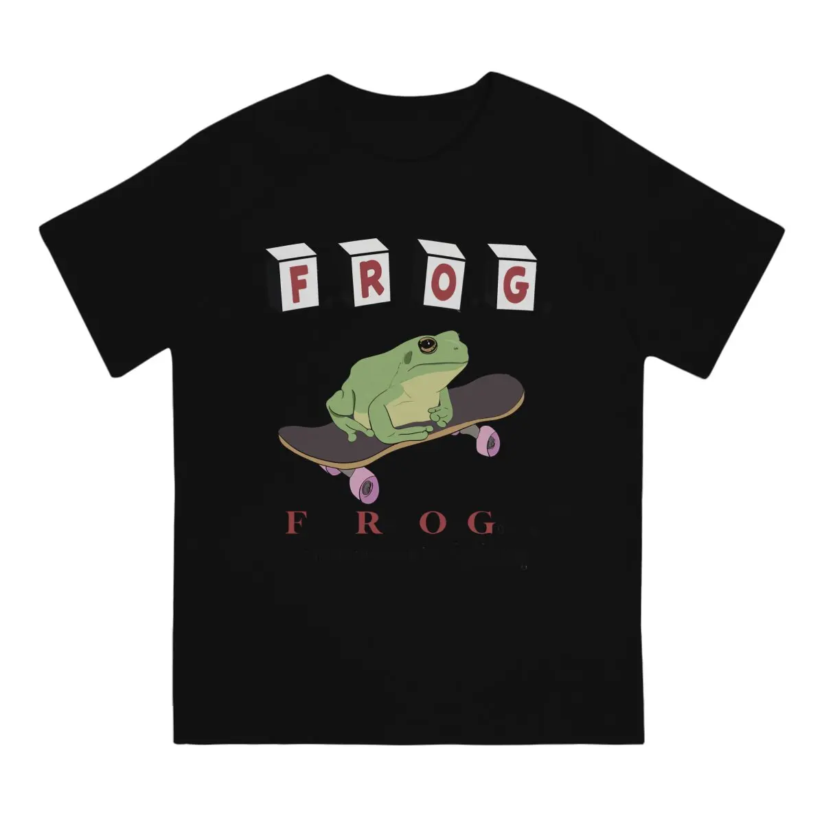 Funny Frog Animal Crewneck TShirts Fully Rely On God's Indifference Print Men's T Shirt Hipster Tops Size S-6XL