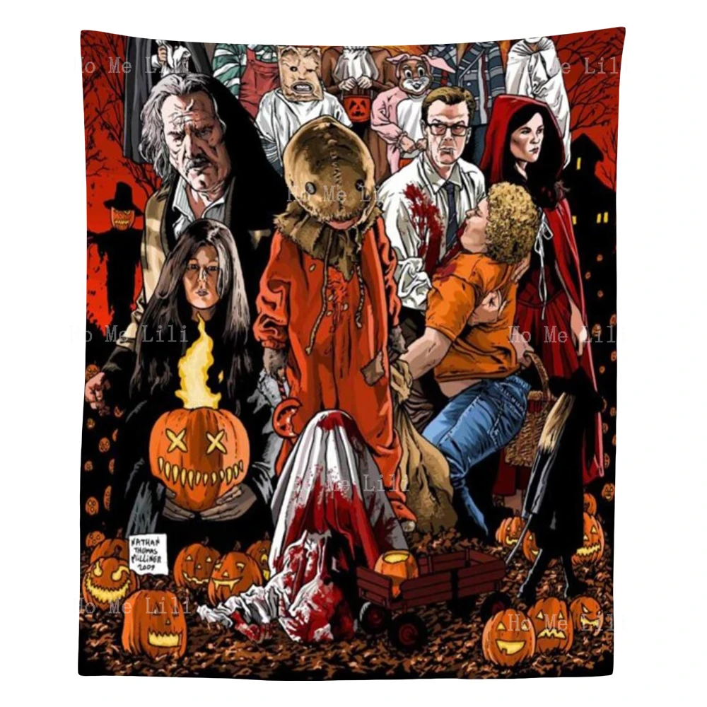 The Horror Halloween 2007 Movie Spells Don't Mess With Children Tapestry For Bedroom Decor