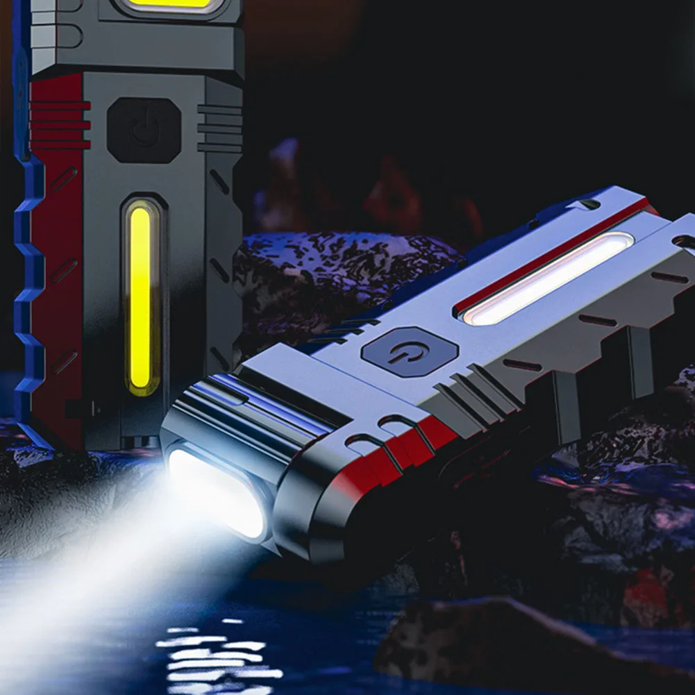 1000 Lumen Rechargeable Keychain Flashlight With Magnetic Back Clip, USB-C Fast Charging, IPX4 Water-Resistant For Outdoor