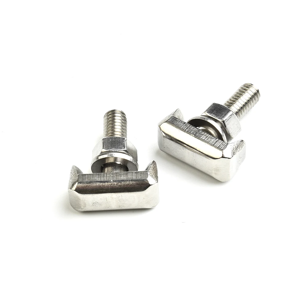 2Pcs Car Battery Cable Terminal Connectors Car T-Bolts Stainless Steel Battery Terminal Connectors Cable Screws 19116852