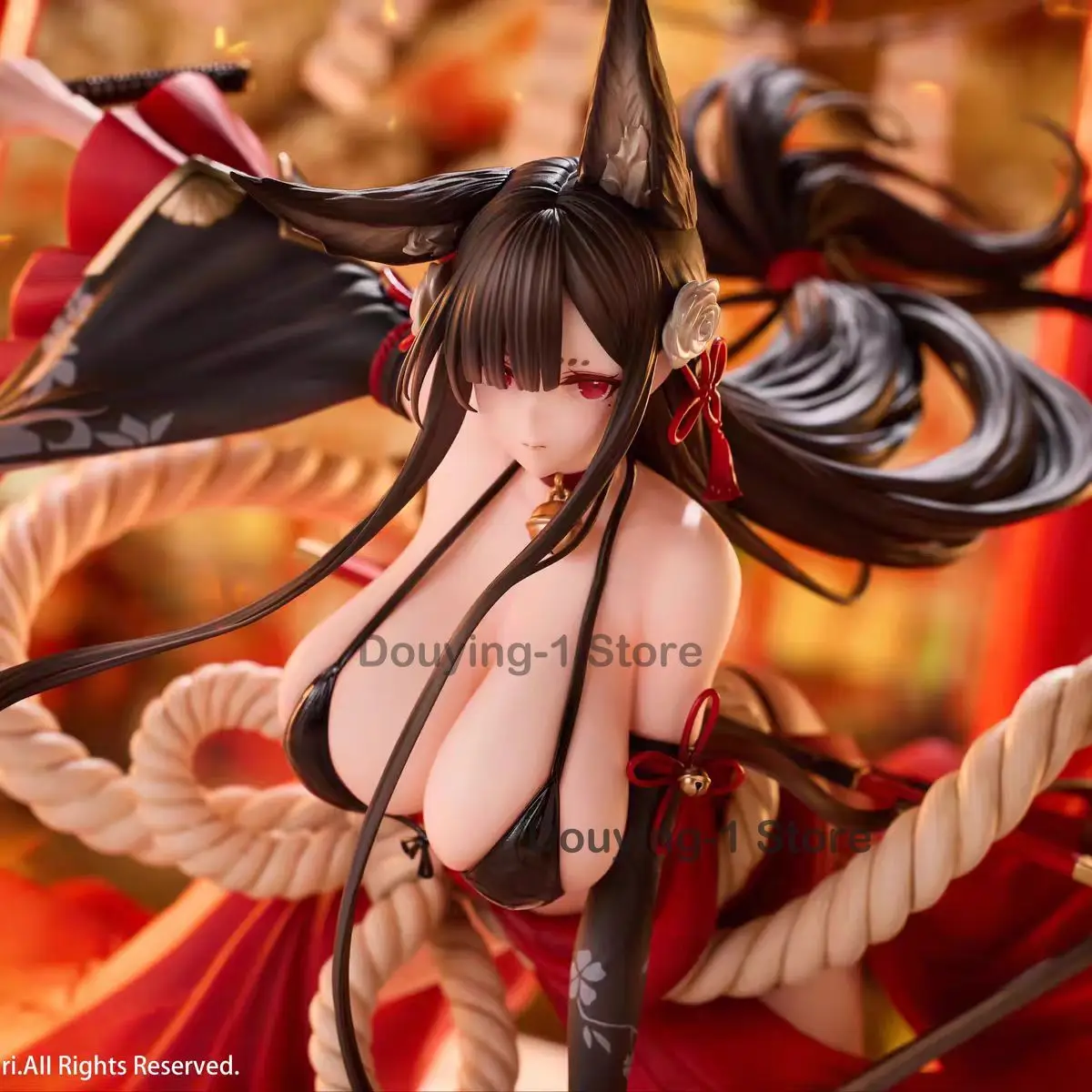 In Stock Hobby Sakura Lost Order 1/7 Geisha Fox Girl Cherry Blossom Brand New Genuine Desktop Ornaments Action Figure Model