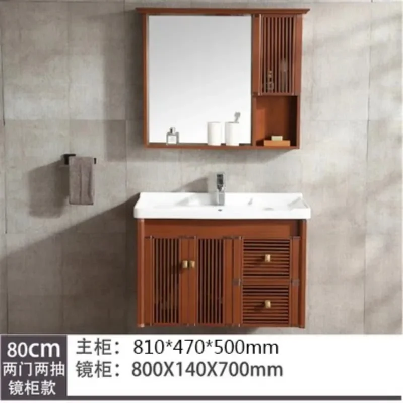 Dresser Space Saving Bathroom Cabinet Mirror Organizer Makeup Sink Vanity Storage Cabinet Shelves Washbasin Jewelry Furniture image 3