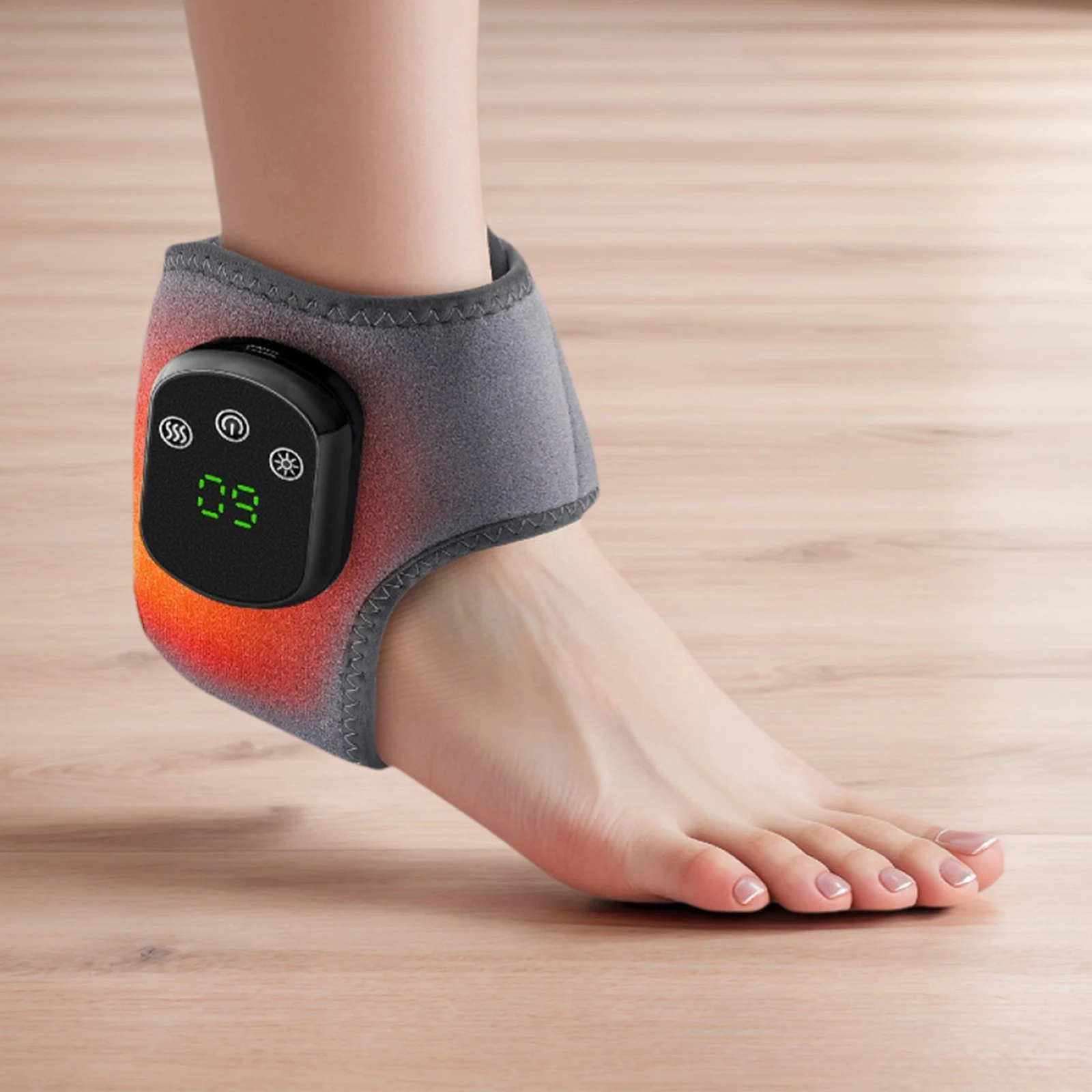 

Vibration Leg Massage Machine USB-C Charging Electric Heating Joint Care Tool 3 Modes Lightweight Calf Massager for Women Men