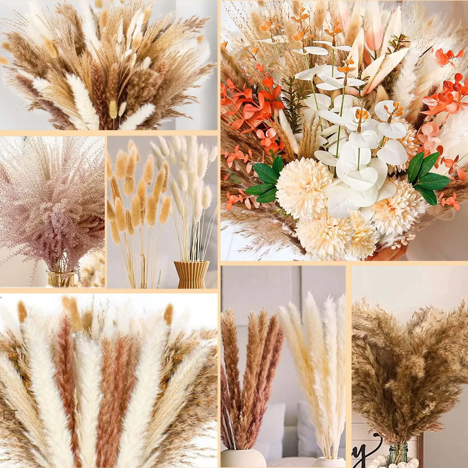 Dried Pampa Natural Decoratio Pampas Grass White Wedding,Bedroom Decor Pompous Grass Boho Birthday Natural Pompas Flower Bouquet