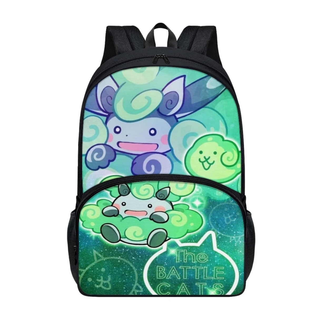 

FORUDESIGNS Game The Battle Cats Design School Bag Stylish Simple Primary Backpacks Multiple Pockets Double Zipper School