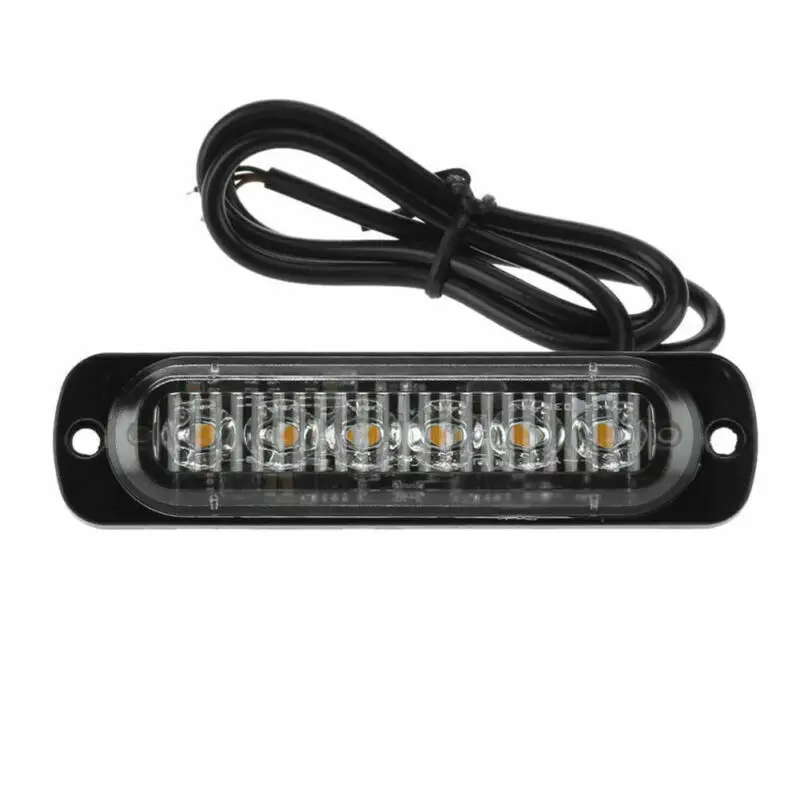 4PCS 6 LED Car Strobe Warning Light Grill Flashing Breakdown Emergency Light Car Truck Trailer Beacon Lamp LED Side Light