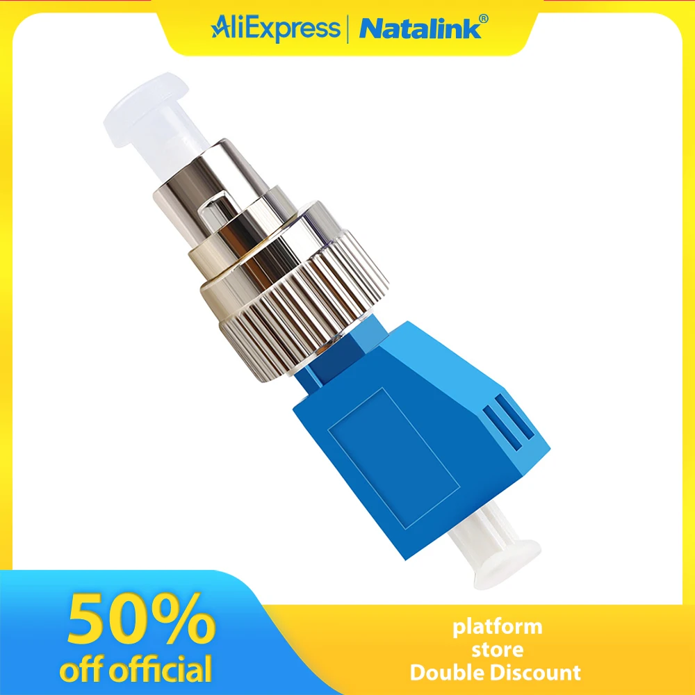 Natalink FC UPC Male to LC UPC Female Fiber Adapter Hybrid Optical Cable Connector Single Mode for FTTH Visual Fault Locator Red