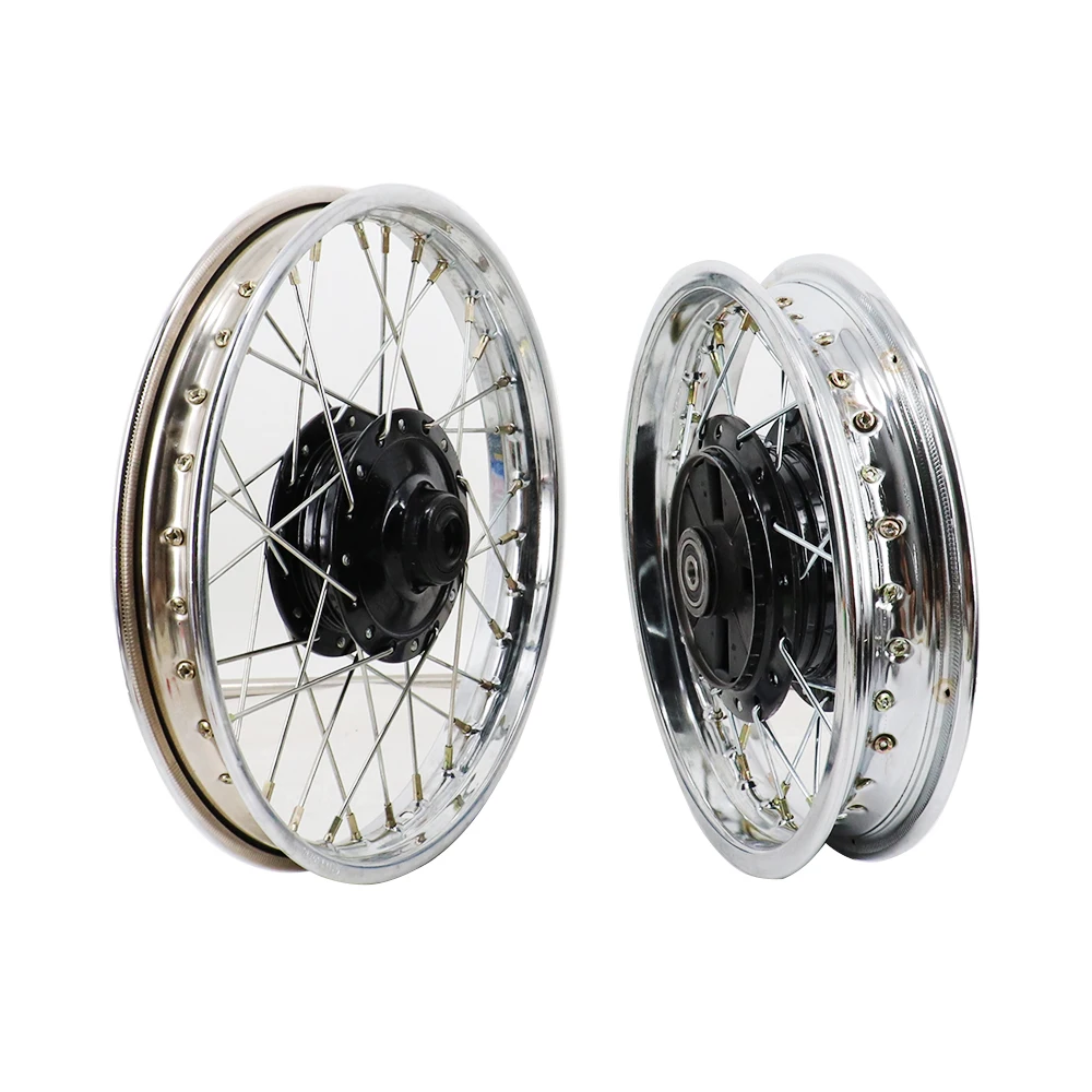 Motorcycle Accessories Front 2.50*17 And Rear 3.00*17 Rim Wheel With Drum Brake Replacement for Yamaha PY50 PW50