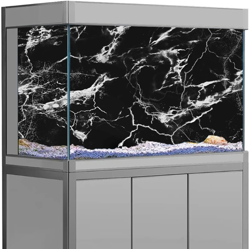 

Aquarium Background Sticker Poster HD Volcanic Rock Marble Fish Tank Decoration Self Adhesive Wallpaper 3d Background