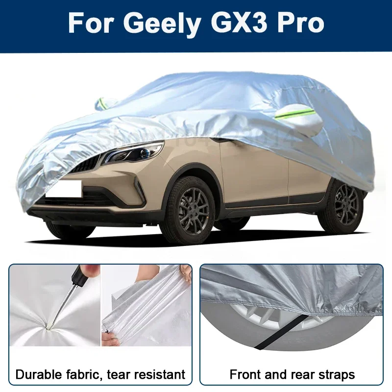 

Outdoor Full Car Cover For Geely GX3 Pro with Reflective Strips Waterproof Snowproof Dustproof UV Protection Auto Accessories