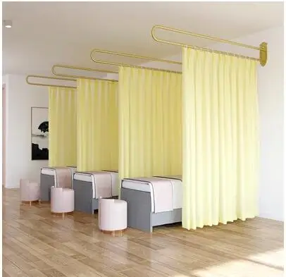 

Iron art U-shaped beauty salon physiotherapy bed Beauty bed health center partition curtain curtain curtain curtain support fram