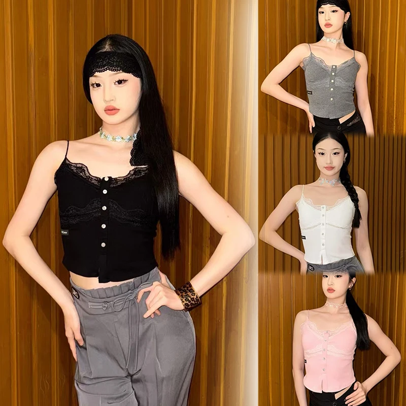 

Female Latin Dance Lace Sleeveless Tops Adult Dancing Short Tops Rumba Practice Clothes For Women Line Dance Clothing VBH1680