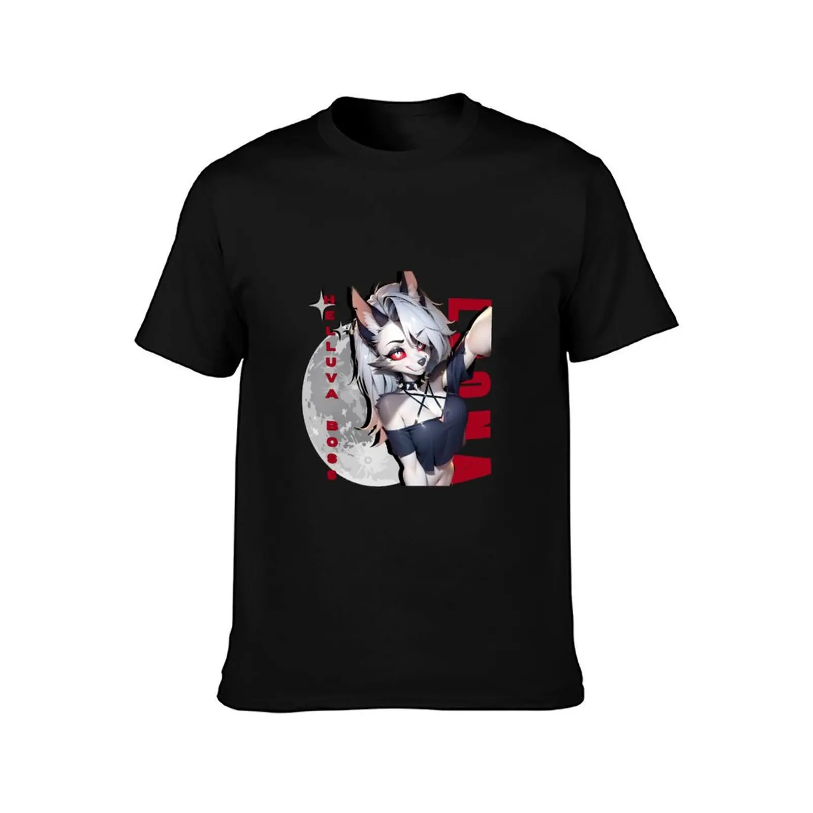 helluva boss , loona , ,furry ,anime arth , anime version T-Shirt summer shirt oversized t shirt anime summer clothes shirts men