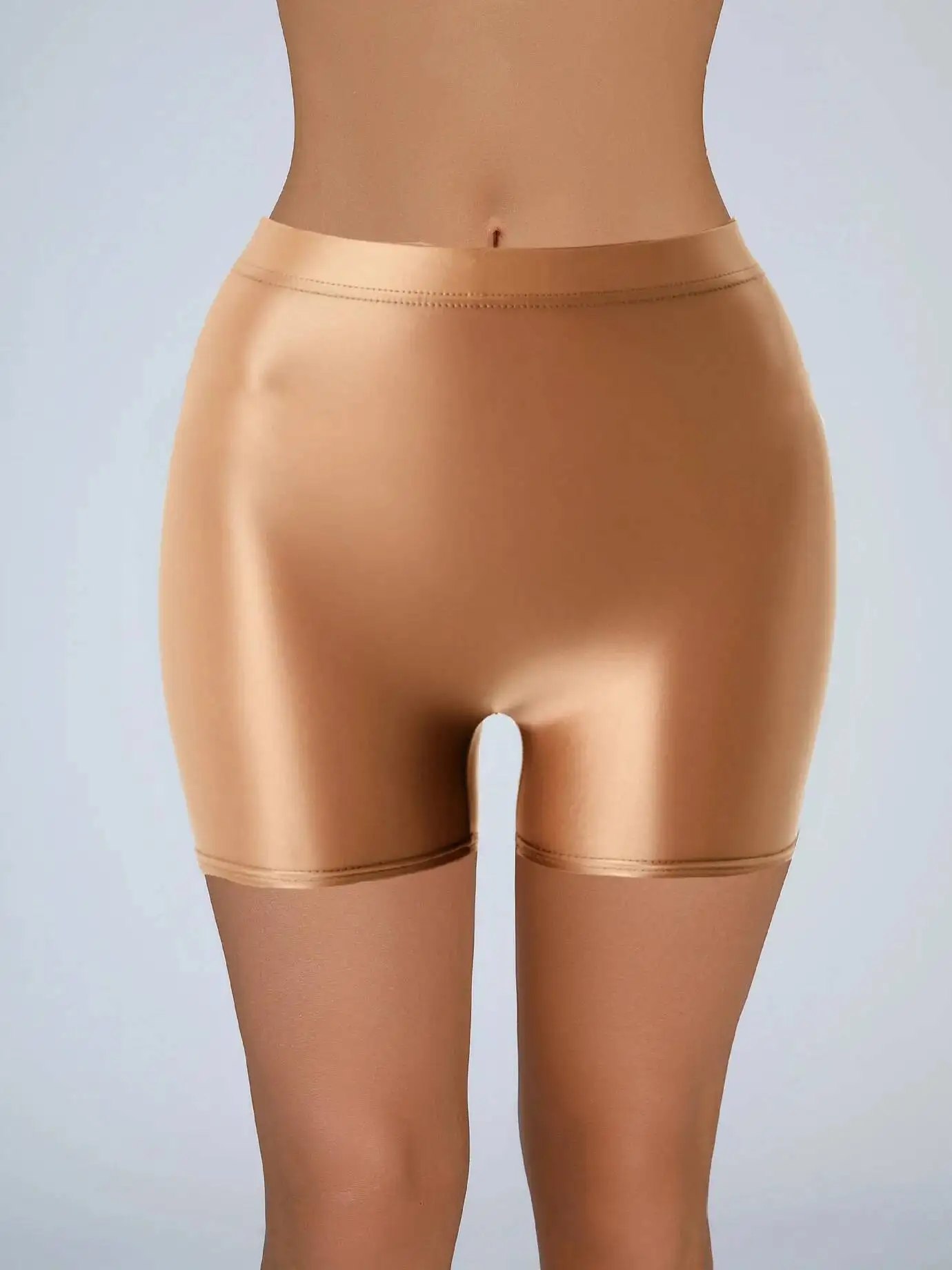 شورت شفاف سلس لامع ناعم للجنسين عالي المرونة مقاس كبير شورت كاجوال سريع الجفاف بلون سادة أنيق LTJ5