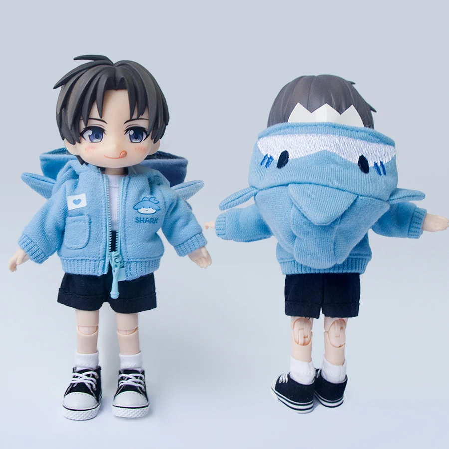 Ob11 roupas de boneca casaco bonito esportes casual wear sapo urso tubarão jaqueta para obitsu11 gsc 1/12 bjd ufdoll ymy p9 acessórios de boneca