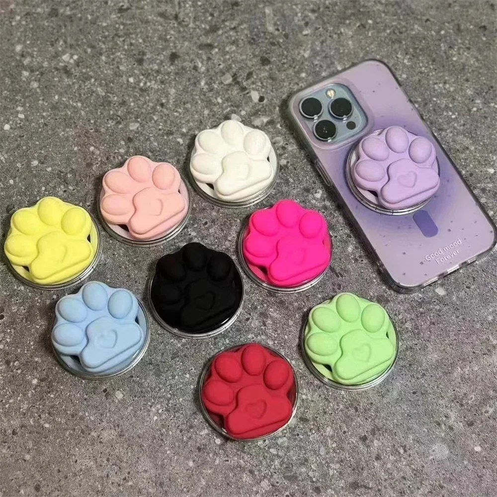 Penyangga Ponsel Magnetik INS Style Cat Paw Magsafe Lipat untuk iPhone 17, Aksesoris Ponsel, Penahan Ponsel