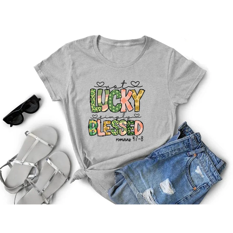 St. Patrick\'s Day Heat DTF Transfer Sticker Lucky Bowknot For T Shirts Jacket Fashion Iron On Print Patch Appliqued DIY Green