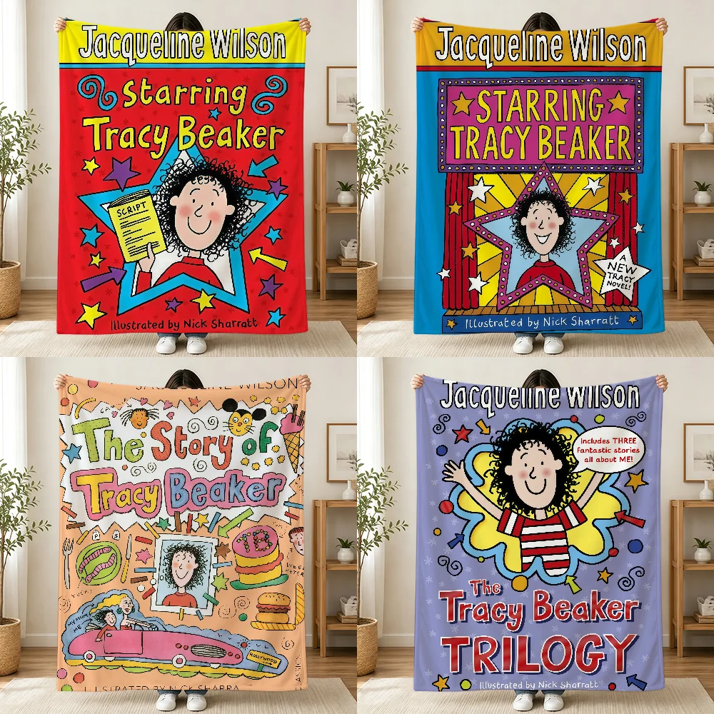 Starring Tracy Beaker Blanket Printed Flannel Soft Warm Cozy Season Nap Bed Sofa Travel Camping Gift Adults Kids