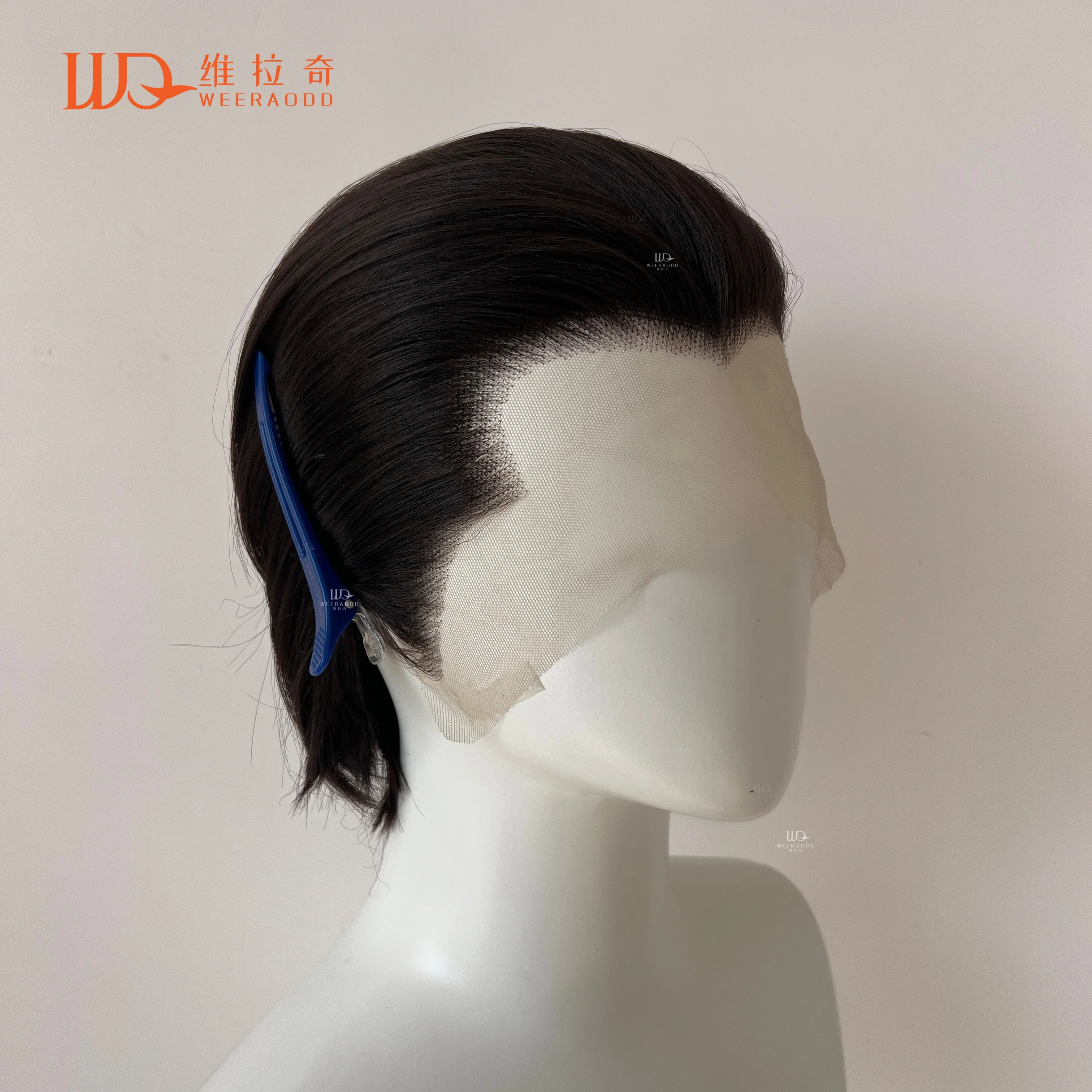 off-black​-short-lace-front-wig-for-man-synthetic-lace-wigs-150-density-8inch-high-quality-natura-looking-for-daily-cosplay