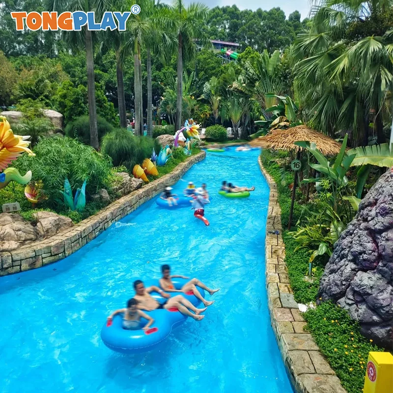 Équipement de parc de jet de terrain de jeux d'eau de piscine de vague extérieure, taille personnalisée