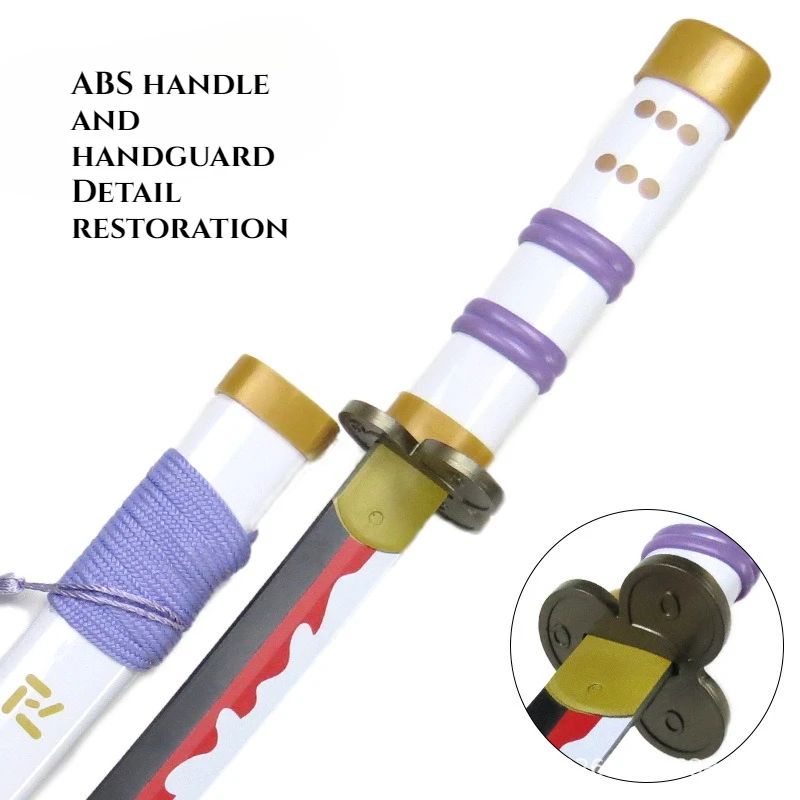 42cm Zoro Three Knives Yama ABS Sword COSpaly Prop Wado Ichimonji Katana Abs Meterial Outdoor Training Short Sword Toys Boys