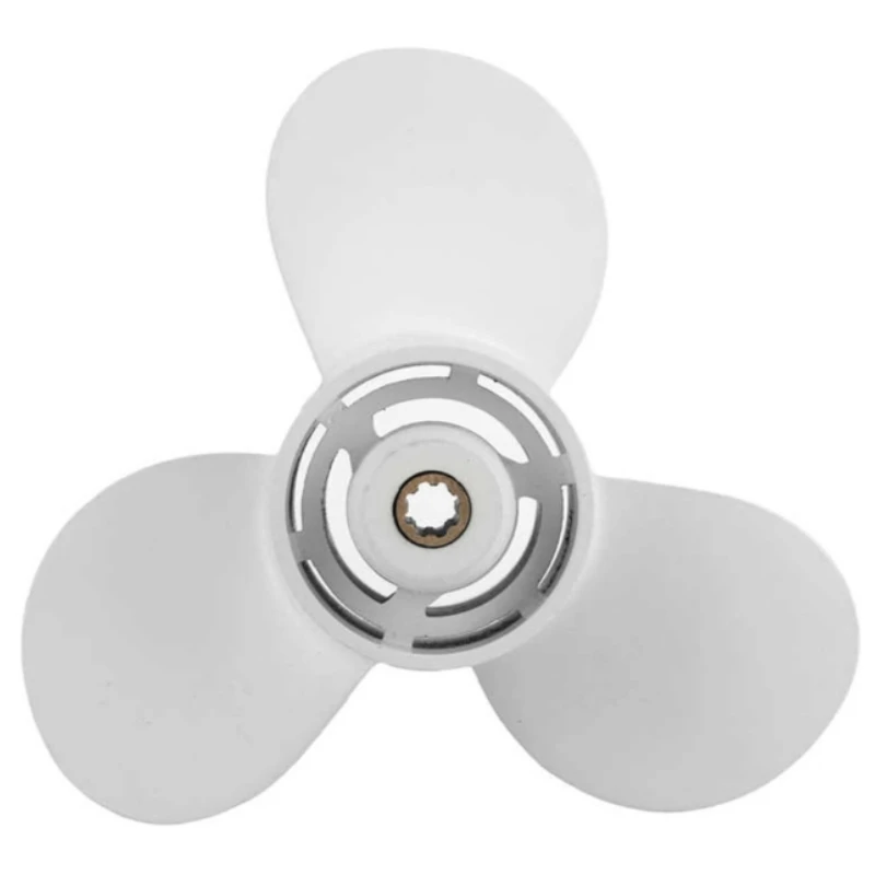 

683-W4592-02-EL Outboard Propeller 9 3/4in X 6in 3 Blades 1/2 Outboard For Yamaha Outboard 9.9-15HP White Aluminum Alloy Engines