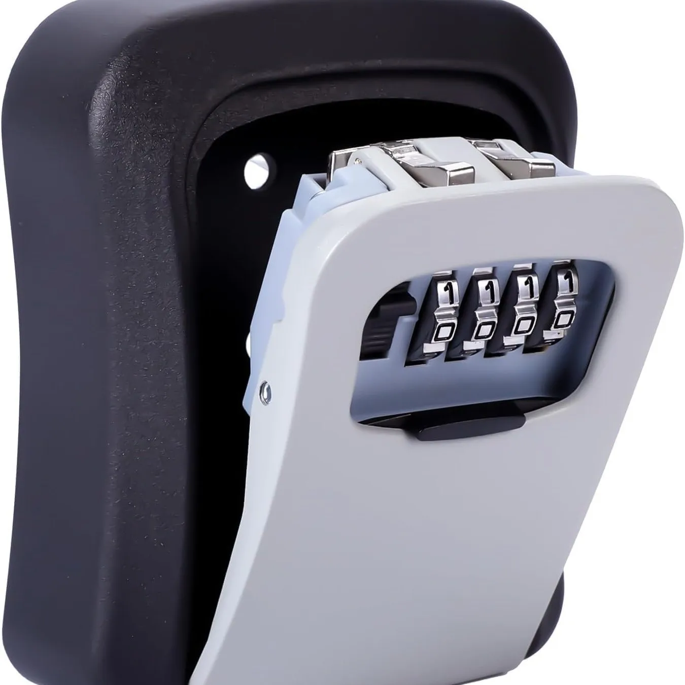 Wall Mounted Digit Combination Key Lock Box In Aluminum Compact Mechanical Security Storage Renovation Sites Entry Doors